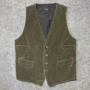 Hugo Boss Tuxedo Vest Mens 42R Olive  Adjustable Back